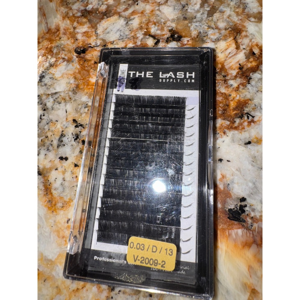 The Lash Supply Volume Eyelash Extensions D Curl 0.03 13mm V-2009-2 Black